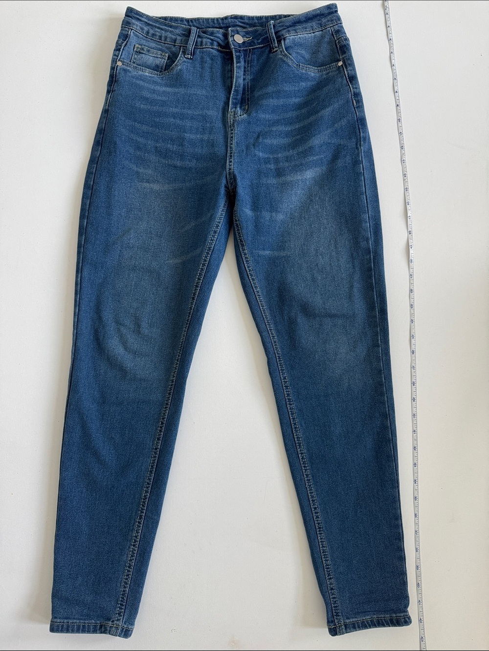 Women’s Mid-Rise Skinny Jeans in Deep Blue